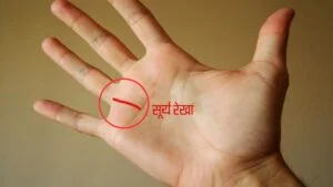 हाथ में सूर्य रेखा होना